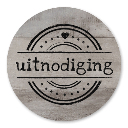 Stempel Hout uitnodiging